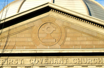 Facade of the First Covenant Church in Seattle, Washington
