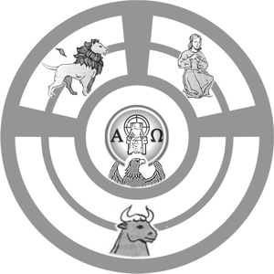 God enthroned amongst the Four Cherubim